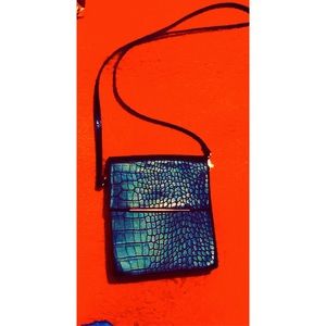 Black Leather Cross Body Bag